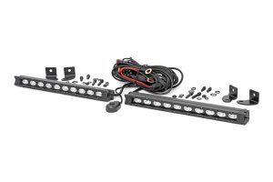 LED Light Bar - Rough Country - 10 Inch Black Series Slim Line - Black